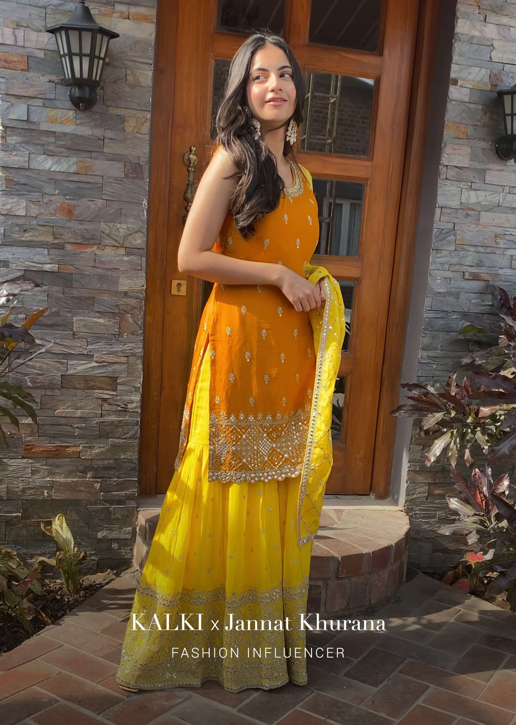 Jannat Khurana embroidered outfit by KALKI Fashion