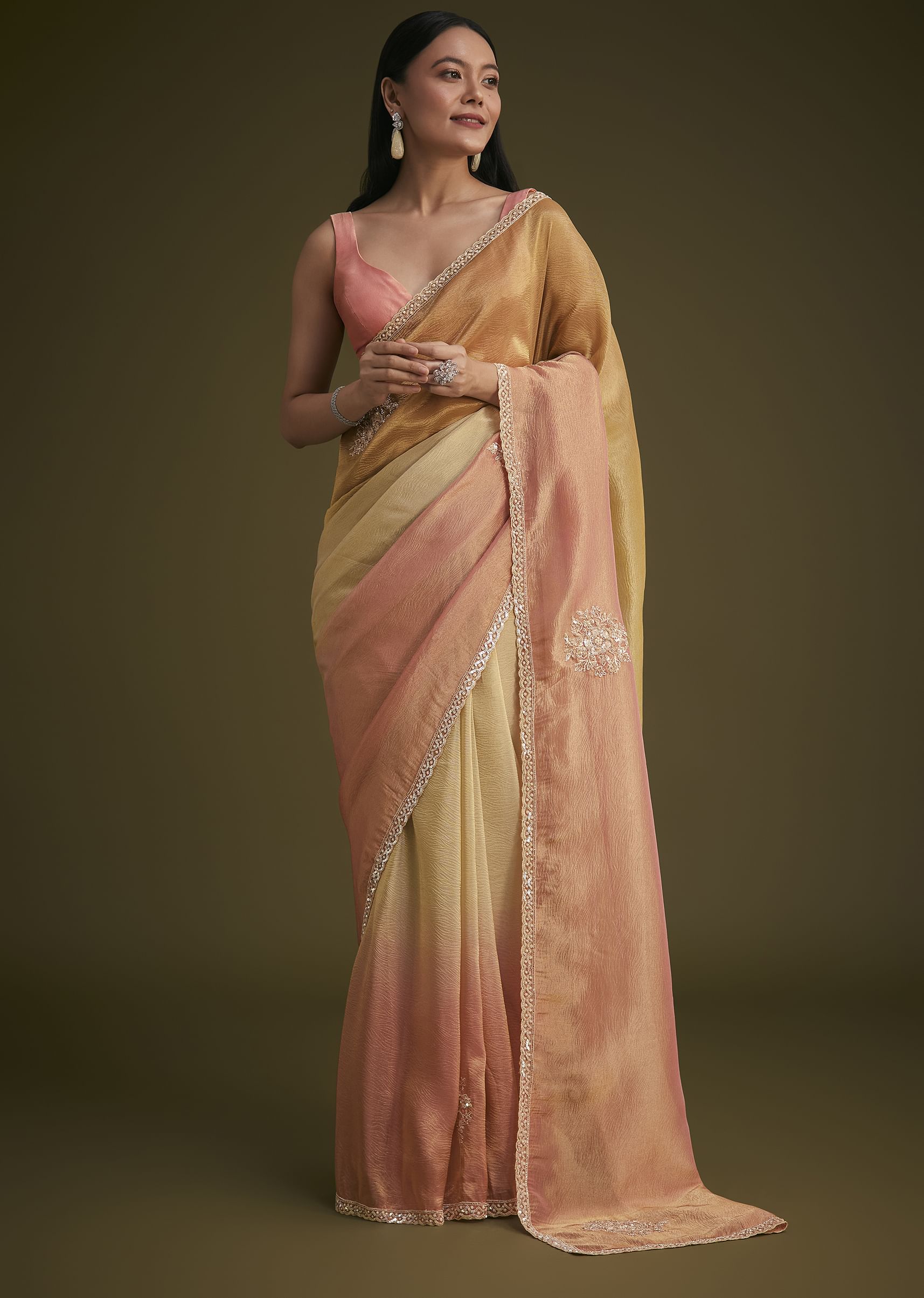 Juanita- Ochre Saree