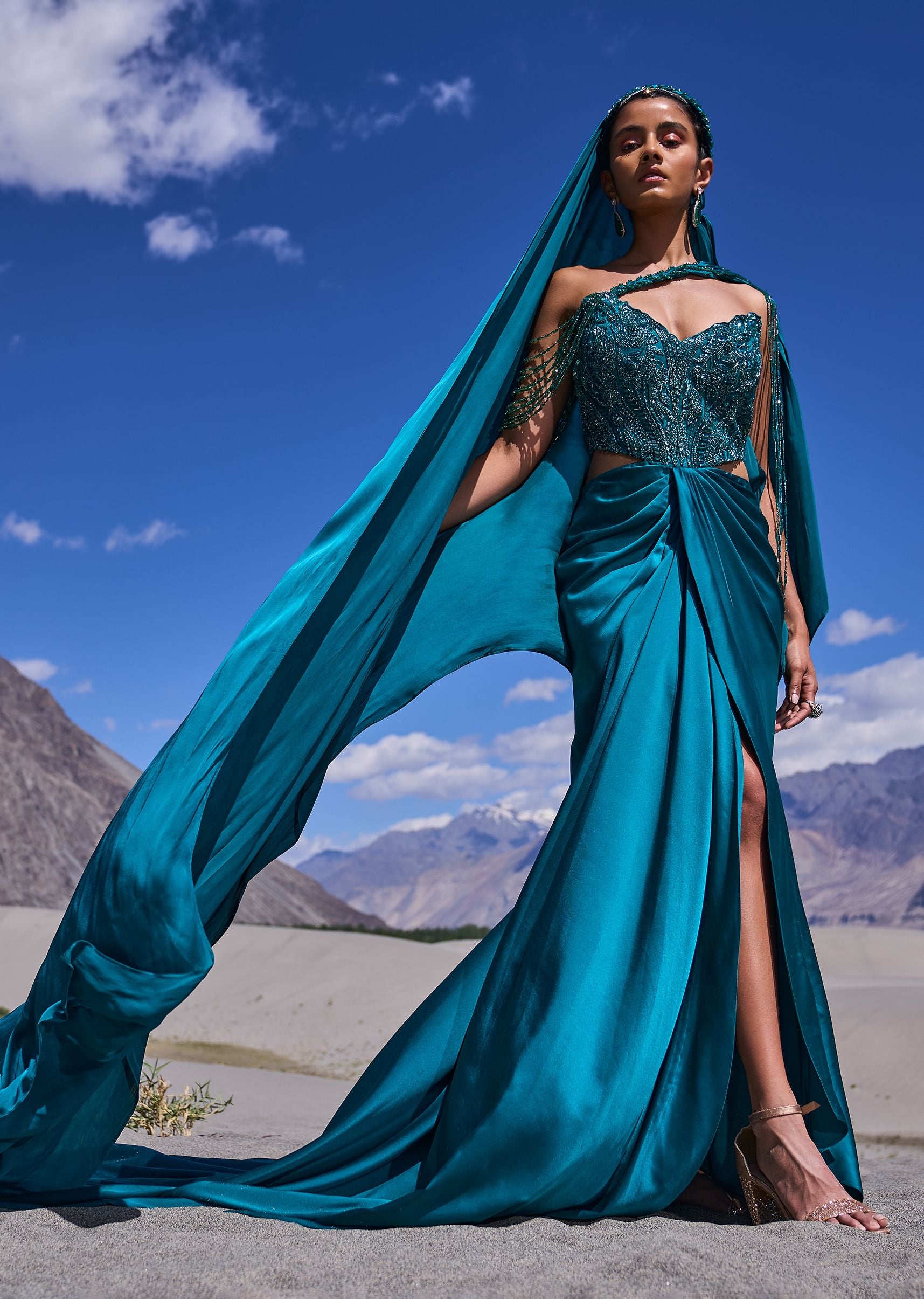 light blue dresses formal Light Blue Strapless High Low Prom Dress, Blue Lace Layered Formal Eve
