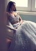 Nia Sharma Powder Blue Lehenga Set In Net With Fancy Two Piece Dupatta Attached At The Neckline