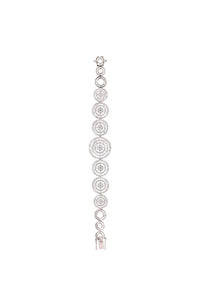 92.5 Sterling Silver Bracelet with Faux Diamonds