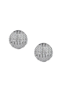 92.5 Sterling Silver Studs Adorned With Uncut Faux Diamonds