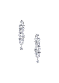 92.5 Sterling Silver Swarovski Studded Danglers