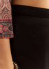 Black Satin Paisley Print Kurta Sharara With Cut Dana Embroidery