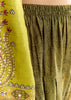 Green Muslin Floral And Bandhani Printed Asymmetrical Cut Kurta Dhoti