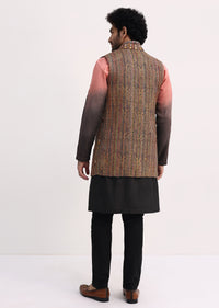 Multicolor Kurta With Resham Work On Jacket