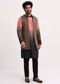 Multicolor Kurta With Resham Work On Jacket