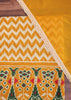 Mustard Yellow Chevron Printed Georgette Dress Material