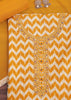 Mustard Yellow Chevron Printed Georgette Dress Material