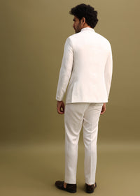 Off White Jodhpuri Suit With Cutdana Work