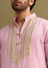 Pink Gold Sequin Work Kurta Pant Set