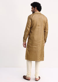 Plain Brown Kurta And Pyjama Set