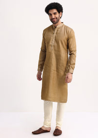 Plain Brown Kurta And Pyjama Set