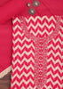 Red Chevron Printed Georgette Dress Material