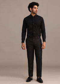 Black Zari Sequin Work Jodhpuri Set