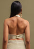 Off White Georgette Saree In Chikankari Work With Unstitched Blouse