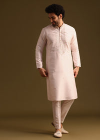 Pink Silk Full Sleeves Kurta And Pant