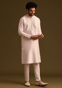 Pink Silk Full Sleeves Kurta And Pant