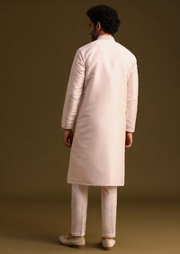 Pink Silk Full Sleeves Kurta And Pant