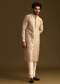 Yellow Floral Printed Kurta Set