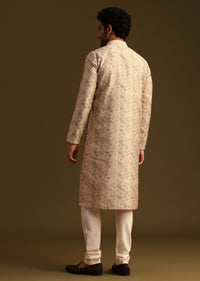 Yellow Floral Printed Kurta Set