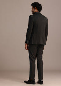 Black Tuxedo Suit With Shawl Collar