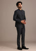 Blue Jodhpuri And Pant Set With Pocket Square