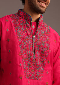 Fuchsia Pink Pashmina Kurta And Pant