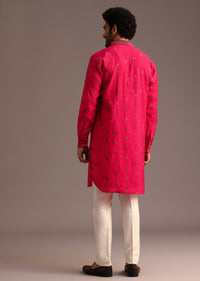 Fuchsia Pink Pashmina Kurta And Pant