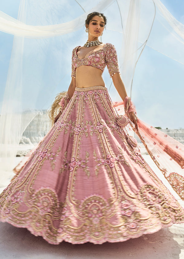 The Blush Bloom Bridal Lehenga