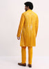 Yellow Shaded Sequin Zipper Kurta With Yellow Pants