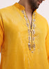 Yellow Shaded Sequin Zipper Kurta With Yellow Pants