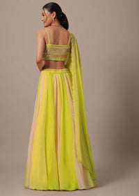 Green Embroidered Lehenga Set