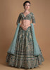 Aditi Rao Hydari As Kalki Showstopper In Emerald Green Lehenga Choli With Hand Embroidered 3D Floral Pattern