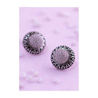 American Diamond Sterling Silver Stud Earrings Online - Kalki Fashion