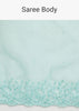 Aqua Blue Embroidered Organza Saree With Unstitched Blouse