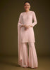 Baby Pink Sequined Chinon Sharara Set