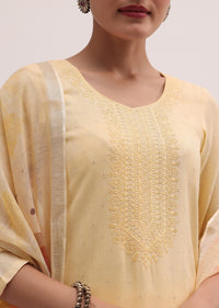 Baby Yellow Linen Kurta Palazzo Set