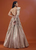 Tan Brown Gown In With Embellished Sleeve - NOOR 2022