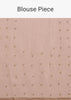 Beige Crushed Tissue Saree With Stone Embellishment And Glossy Finish