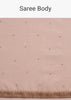 Beige Crushed Tissue Saree With Stone Embellishment And Glossy Finish