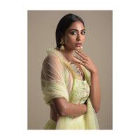 Gold Beige Earrings With Pearl And Dangling Chain Embellished Sphere And Fringed Semicircle  Online - Kalki Fashion