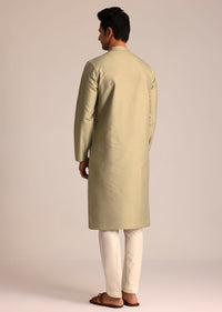 Beige Asymmetric Kurta Set