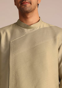 Beige Asymmetric Kurta Set