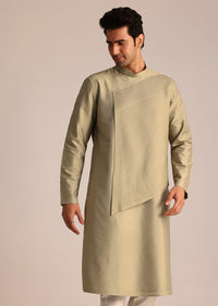 Beige Asymmetric Kurta Set