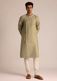 Beige Asymmetric Kurta Set