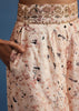 Beige Embroidered Silk Crop Top And Palazzo