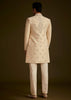 Beige Hand Embroidered Sherwani Set
