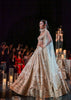 Beige Raw Silk Bridal Lehenga Set With Pearl Tassels And 3D Embroidery