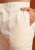 Beige Silk Sherwani Set With Resham Work